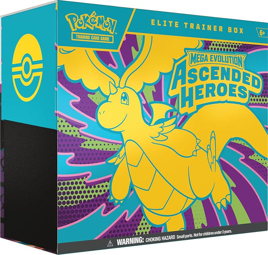Pokémon TCG: Mega Evolution Ascended Heroes Elite Trainer Box | 9 Booster Packs + N's Zekrom Promo (ETB)