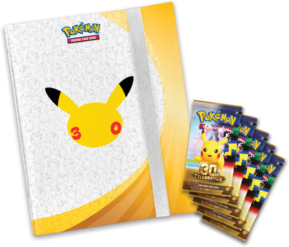 Pokémon TCG 30th Celebration Binder Collection with binder and five booster packs